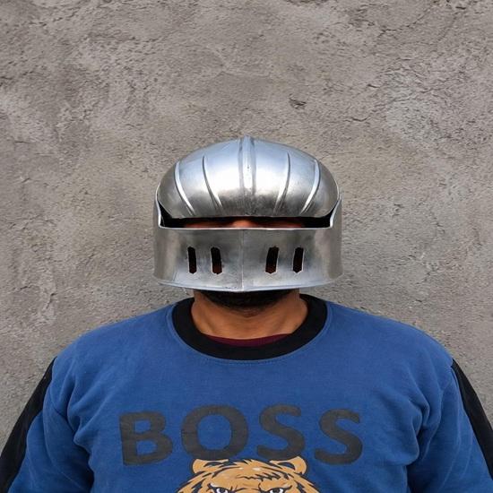 Medieval Knight Helmet Steel Armor Replica Gothic Crusader Collectible Home Decor Display