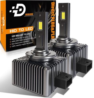 D4S LED Koplamp, Pon-On LED, Explosief Licht, Originele Vervanging, Geïntegreerde LED Lamp, 6500K, Wit,