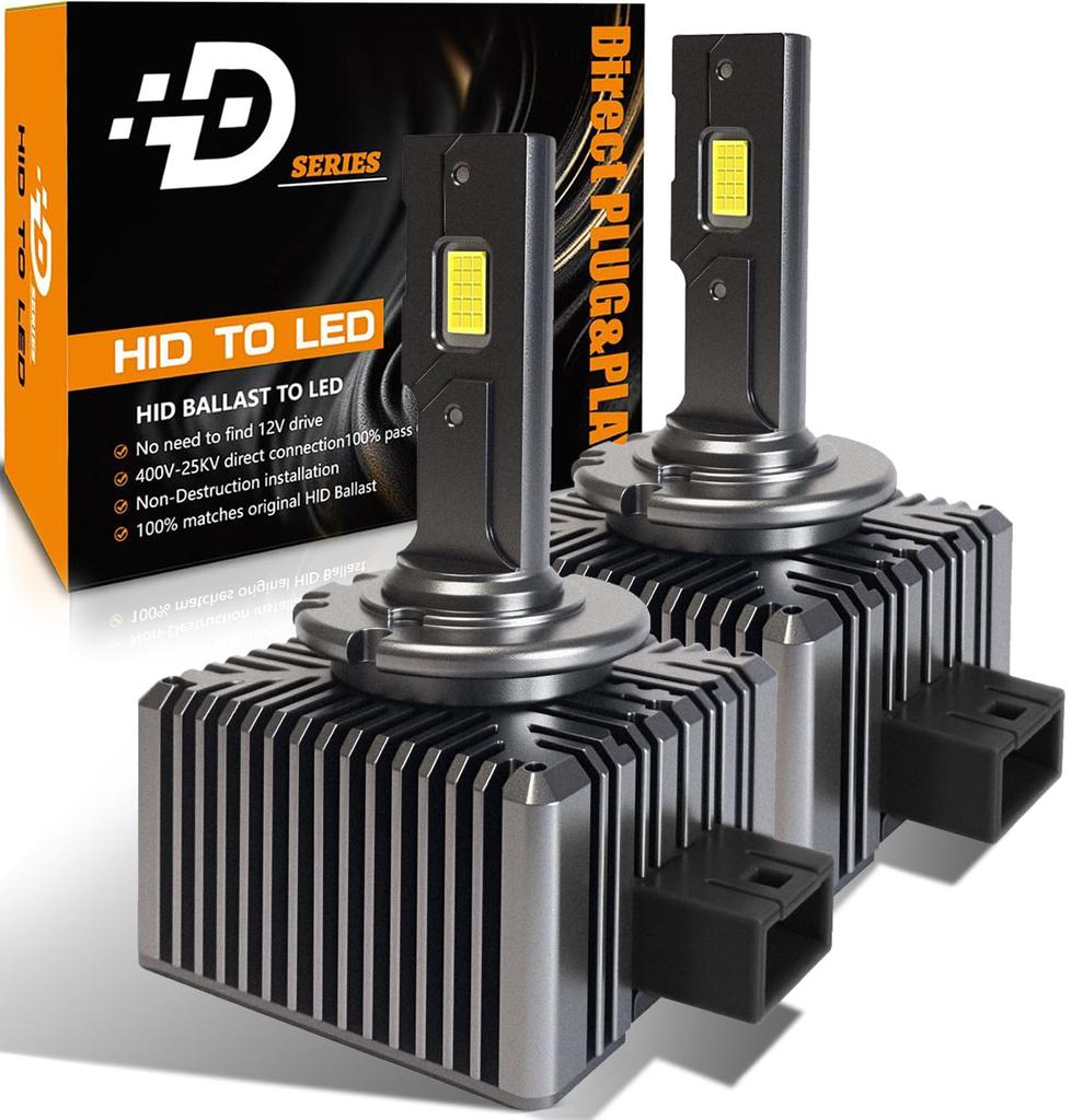 D1S LED Headlight, Pon-On LED, Explosive Light, Genuine Replacement, Integrated LED Bulb, 6500K, White,