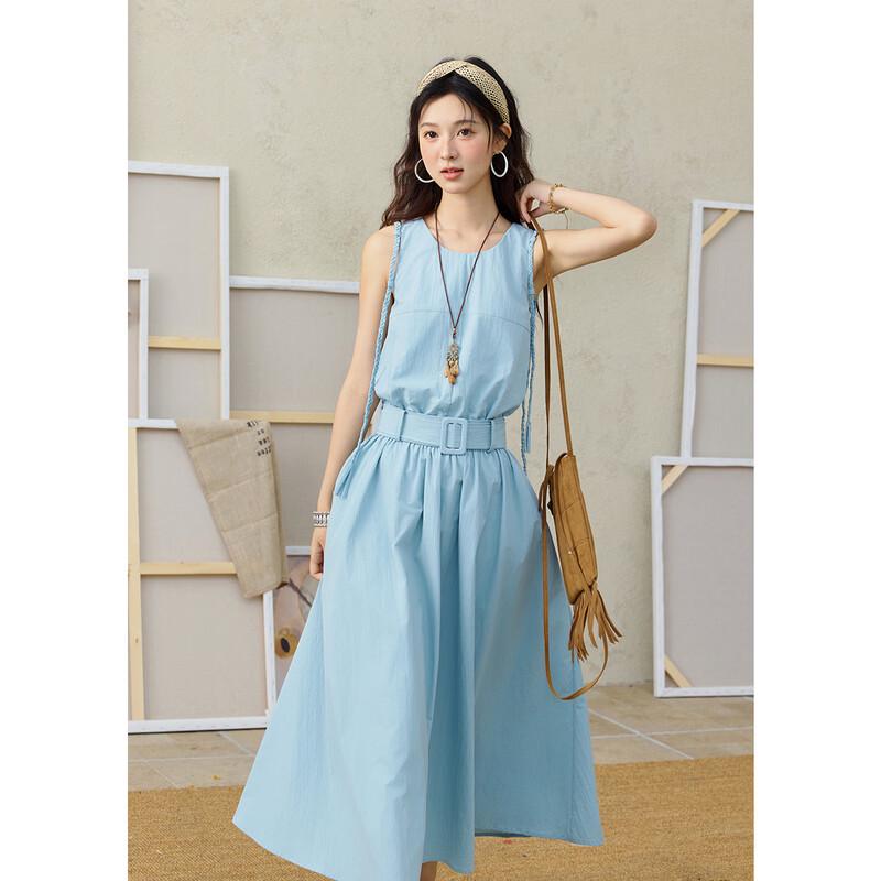 Women s High-Count Cotton Sleeveless Maxi Dress M