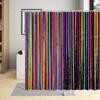 Geometric Lines Shower Curtain Colorful Stripe Printing Waterproof Bathroom Decor Polyester Fabric Curtains With 12 Pcs Hooks