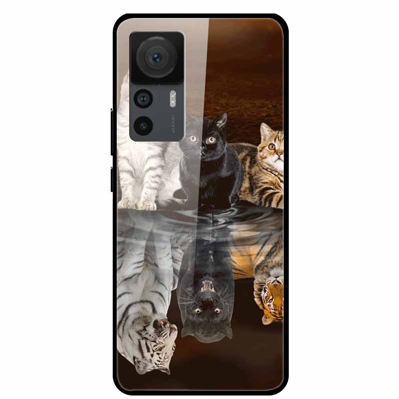 For Xiaomi 12T Cases 12T Pro Luxury Tempered Glass Hard Back Covers For Xiaomi 12T Pro Phone Cases Capa Fundas Xiaomi 12T Coques
