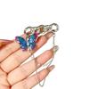 Silver Ring Chain Butterfly Brooch - High-end, Exquisite, Luxurious Clothing Waist Tie Brooch
