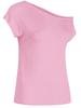 Korean Style Casual Women's Slanted Neck Off-Shoulder Irregular Short-Sleeve T-shirt