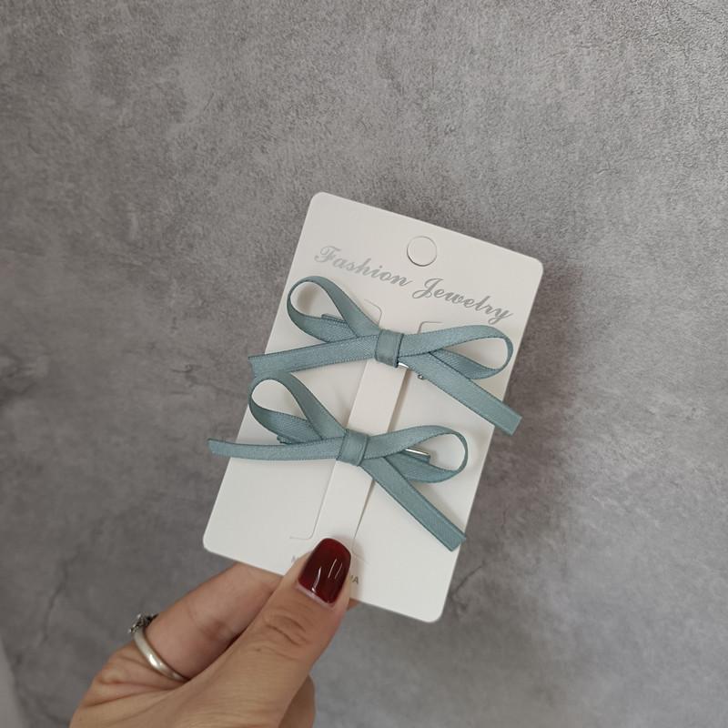 2 Stück Mädchen Mini-Greifklammern Damen Kopfschmuck Haaraccessoires Süße Schleifen-Haarklammern Ballett-Band-Schleifen-Haarnadel Pony-Clip