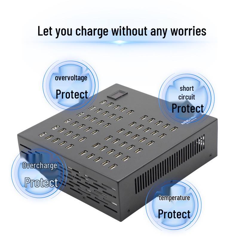 600W Multi-Port USB Charger with Smart Cooling and Digital Display