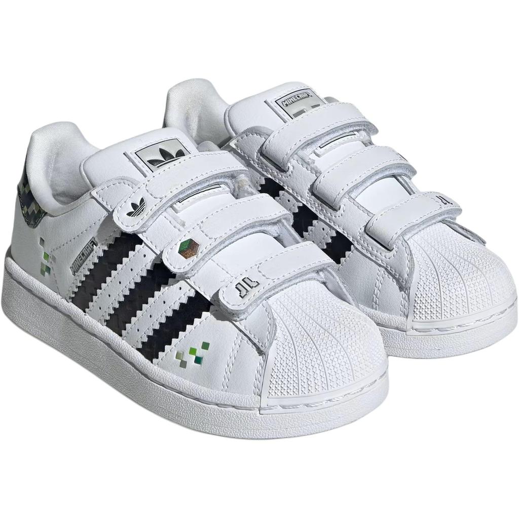Minecraft X Adidas Superstar 2 C Creeper Kids Sneakers White Cloud-White Core-Black JQ8748
