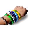 2pcs Italy Flag Wristbands Men Women Motivational Sports Silicone Bracelet Italia Rubber Band Wrist Strap Bangle for Soccer Football Fans Accessories