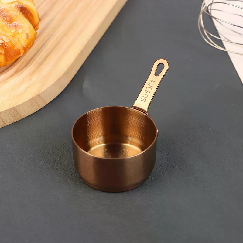 Panelas de Aço Inoxidável Resistentes ao Calor Mini Panela de Molho Copo de Leite Antiaderente com Cabo Longo Molheiras de Cozinha Copo para Molho de Bife