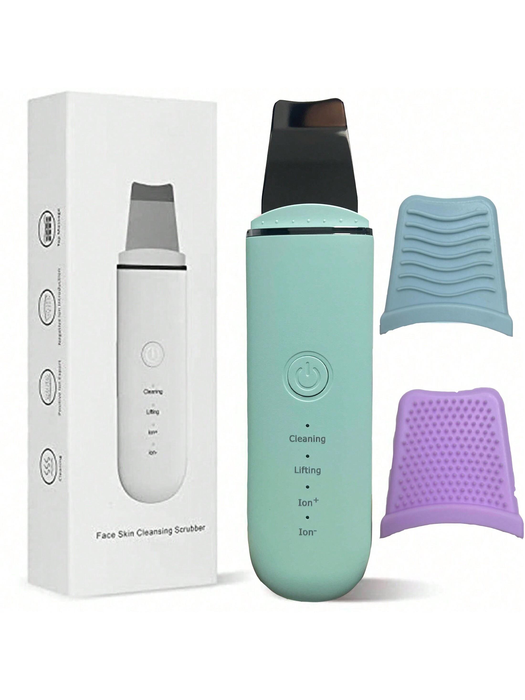 Ультразвуковой скраб для кожи Скраб для глубокой вибрации Очиститель лица Лопатка Скраб для лица Пилинг Удаление черных точек Массажер для лица Other зелёный