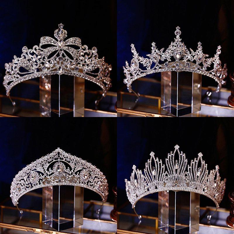 Bridal Wedding Elegant Crown Shiny Rhinestone Headdress