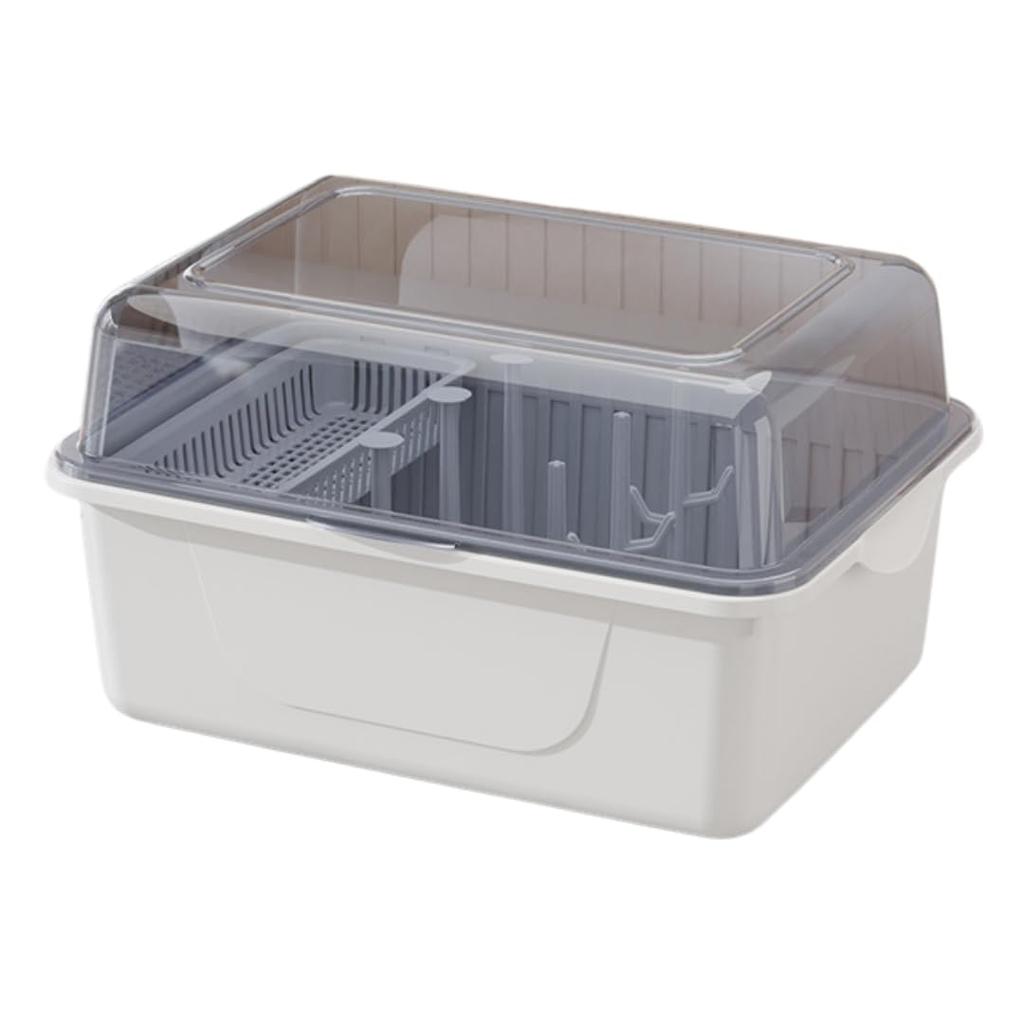 store88 Baby Bottle Drying Stand Drainer Storage Case Rack Baby Bottle Stand Storage with Lid Hygienic Large Capacity (Blue)