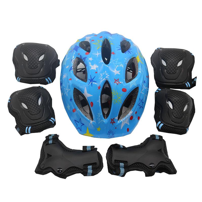 7-piece Set for Children, Children Riding Wheelsliding Balance Bike, Sliding Bike, Outdoor Sports Protective Helmet Protective Gear
