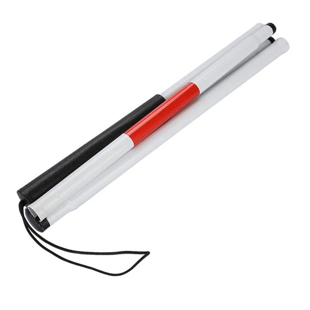 Adjustable Height Folding Cane Reflective Visually Impaired Crutch Cane  Outdoor