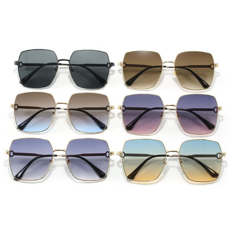 Ochelari de Soare Pătrați Metal Cadru Mare Ochelari de Soare Femei Personalitate Val Conducere Protecție UV