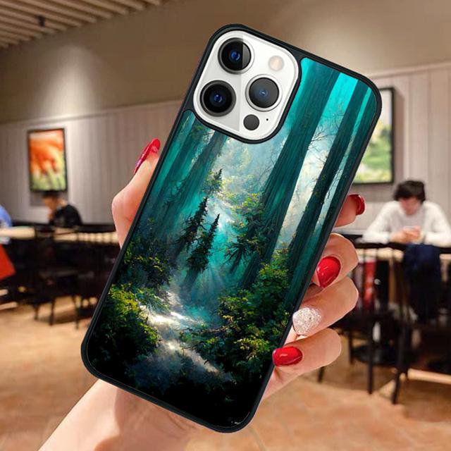 Beautiful Nature Forest Tree Phone Case For iPhone 17 Air 13 12 14 15 16  Cover For Apple Pro Max Plus Shell