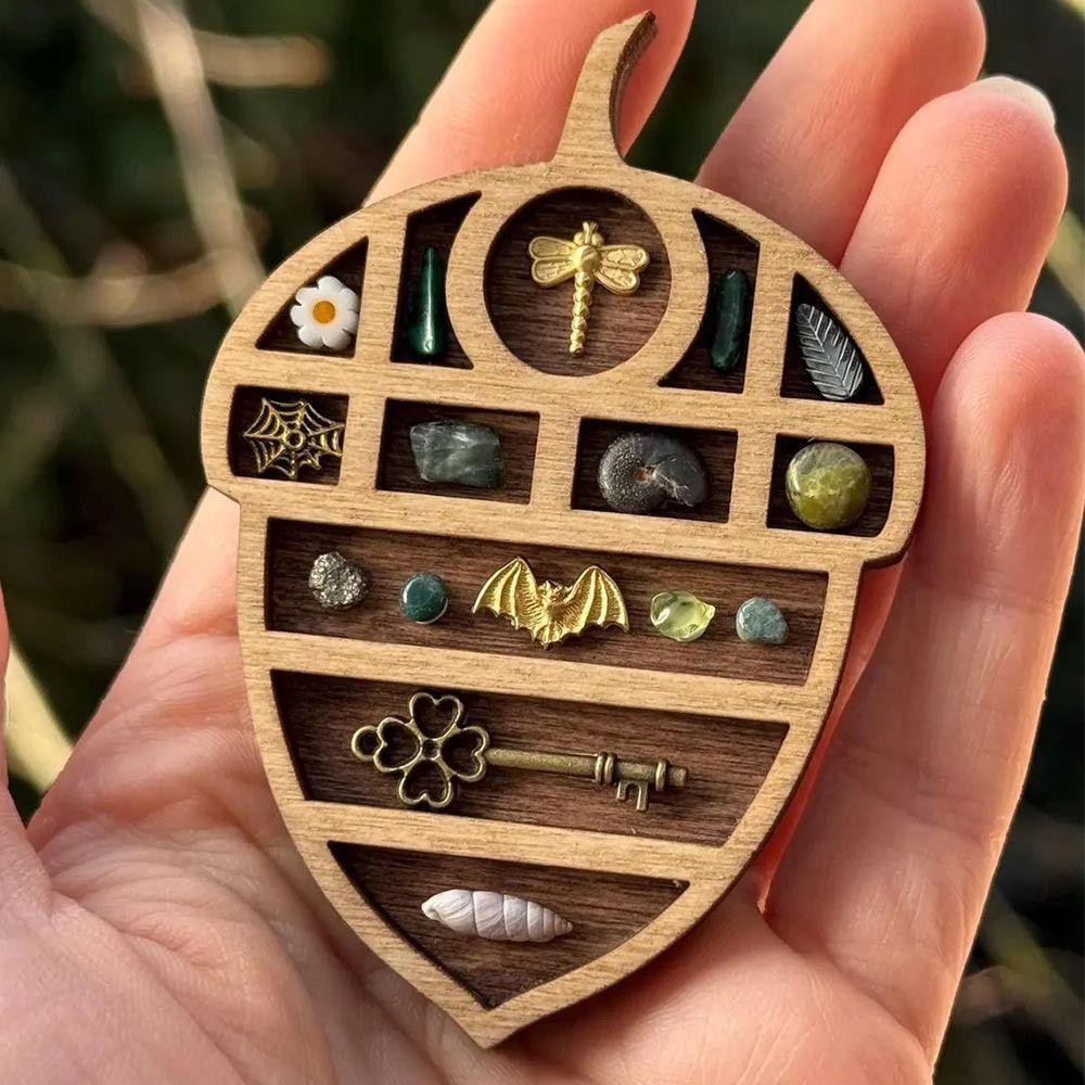 Heart Star Nut Miniature Trinket Shelf Variety Grids Dollhouse Shelf  Doll House