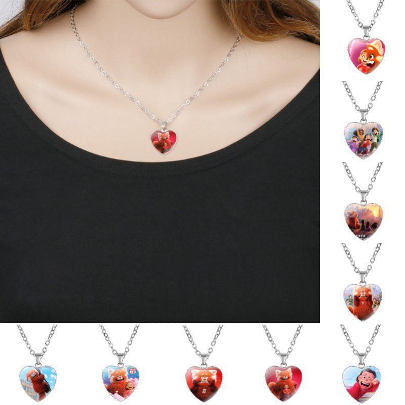 Stunning Turning Red Anime Heart Necklace For Fashionable Women