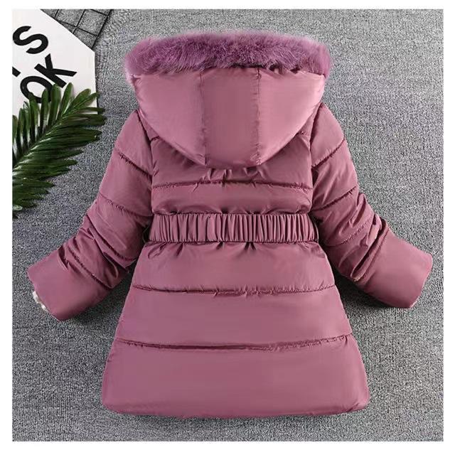 Girls Cotton-padded Coats Children Clothing Velvet Thickening Fashion Down Jackets for Toddler Winter Clothes