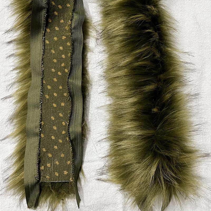 1M Imitation Raccoon Dog Hair Wool Faux Fox Fur Collar Craft Strips Lace Autumn Winter Clothing Accessories Scarf Hat Coat Edge