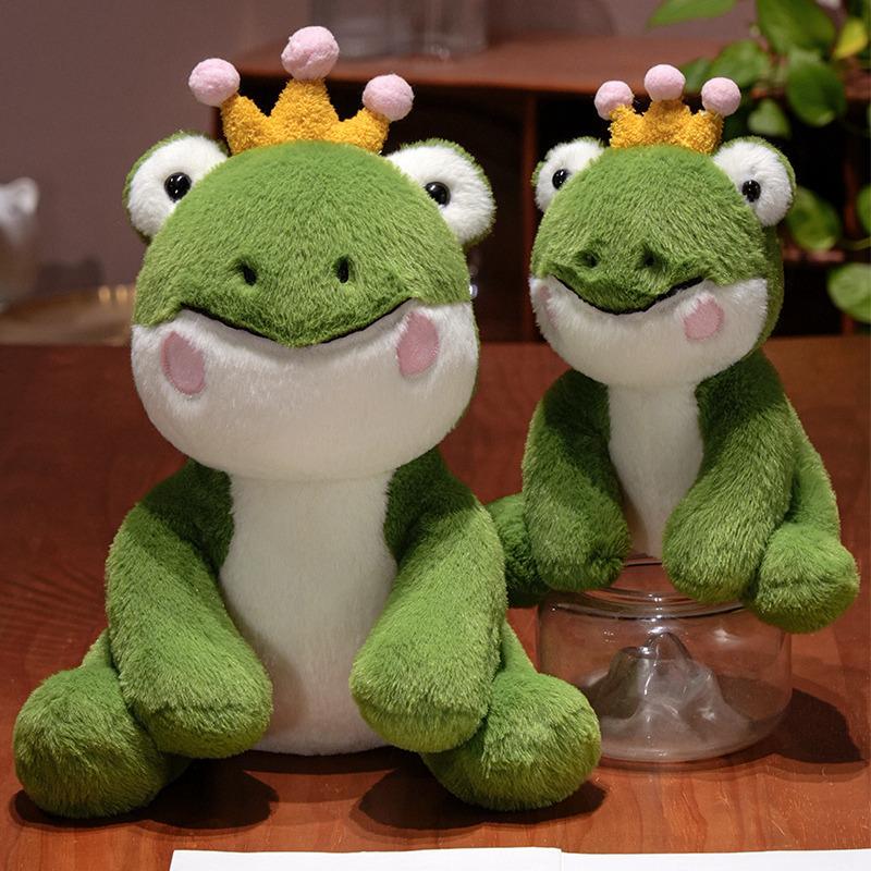 Cute Frog Prince Doll Plush Toy Doll Children Sleeping Pillow Girls Holiday Gift Doll