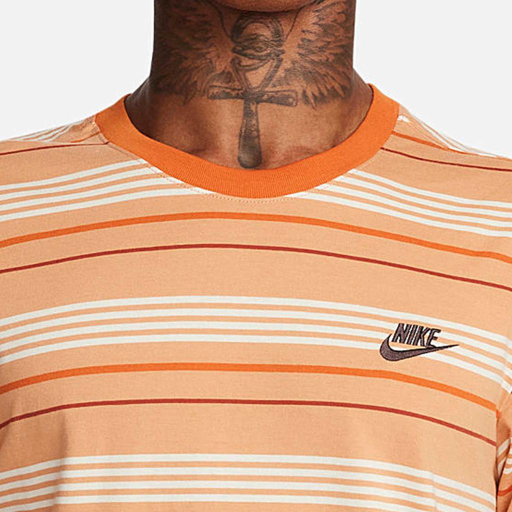 Nike Sports Lifestyle Series Breathable Round Neck Short Sleeve T-Shirt Men Tops Orange FD1359-225