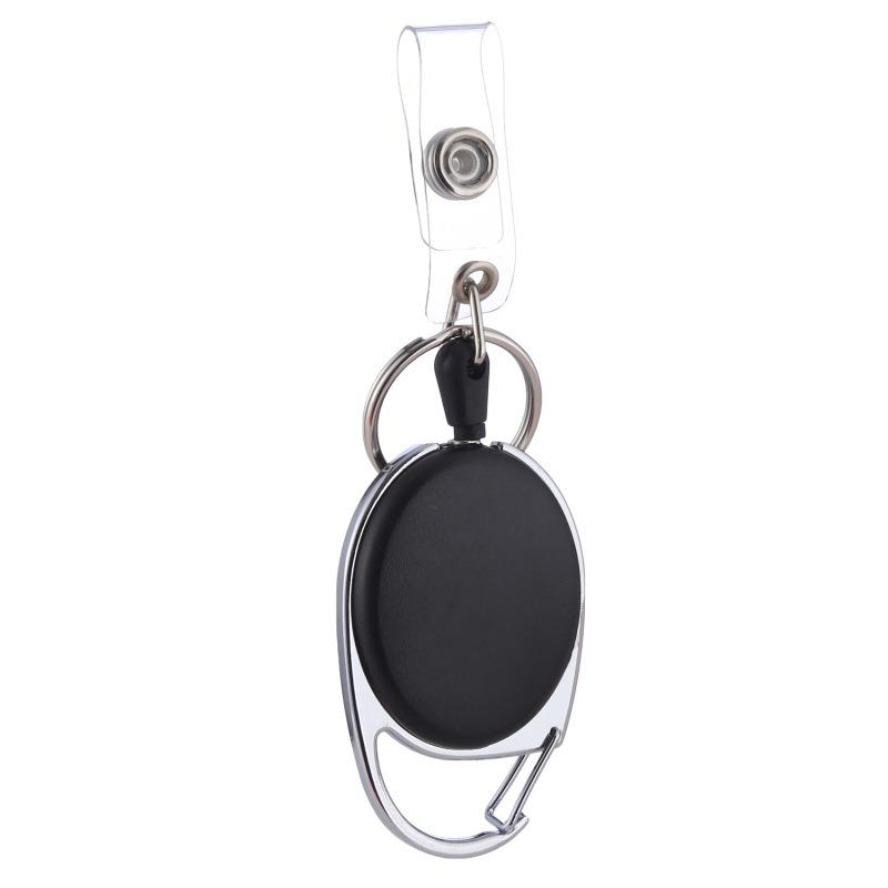 1pc Easy-To-Pull Name Id Card Badge Reel Holder For Nurse Student Retractable Badge Holder Exhibition Chest Office Card