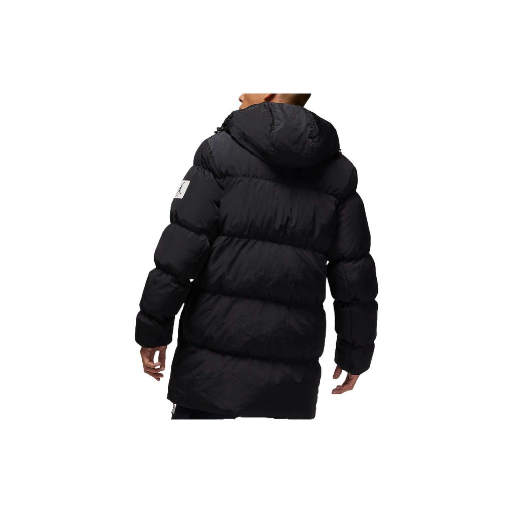 Jordan Down Jackets Men's Black Hooded Moderate Down Jacket DQ7347-010