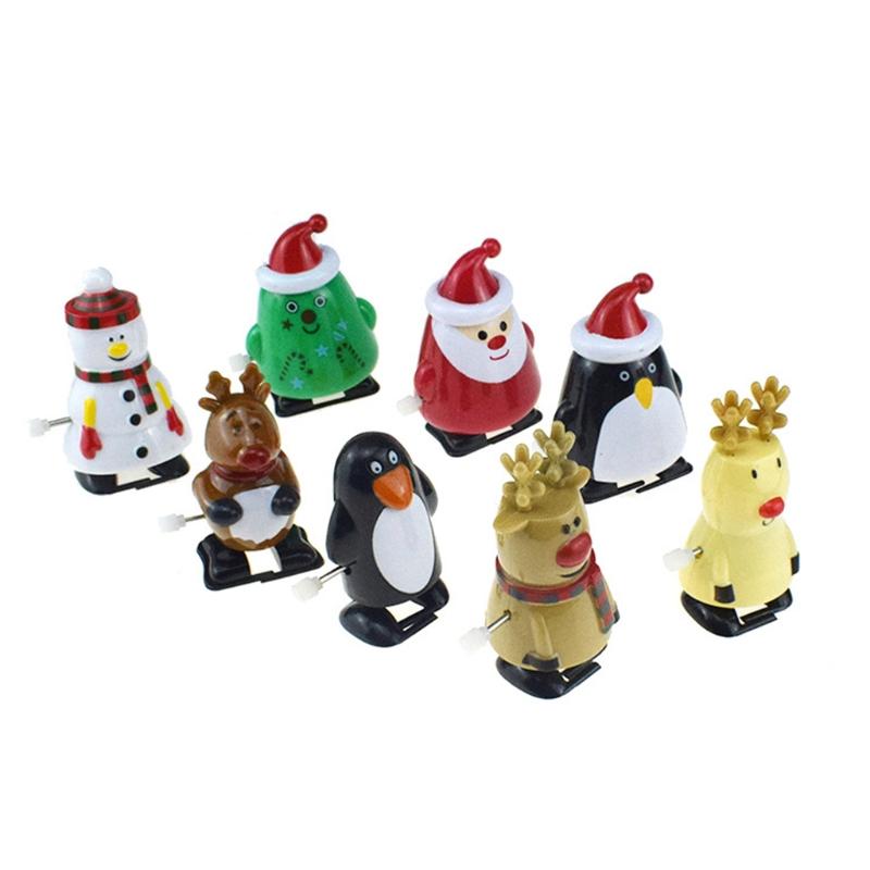 3inch Xmas Clockwork Toy Lovely Winding Toy for Baby Early Learning Education Fine Motor Skill Toy for Kindergarten Kids