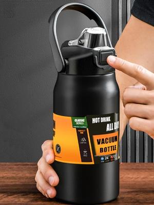 800/1000/1200/1500ML 304 Stainless Steel Thermos with Straw Thermal Mug Cup Sports Vacuum Flasks Cold and Water Bottle