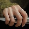 Chic Geometry Vintage Inspired Open Ring For Couples Adjustable And Design Fashionable