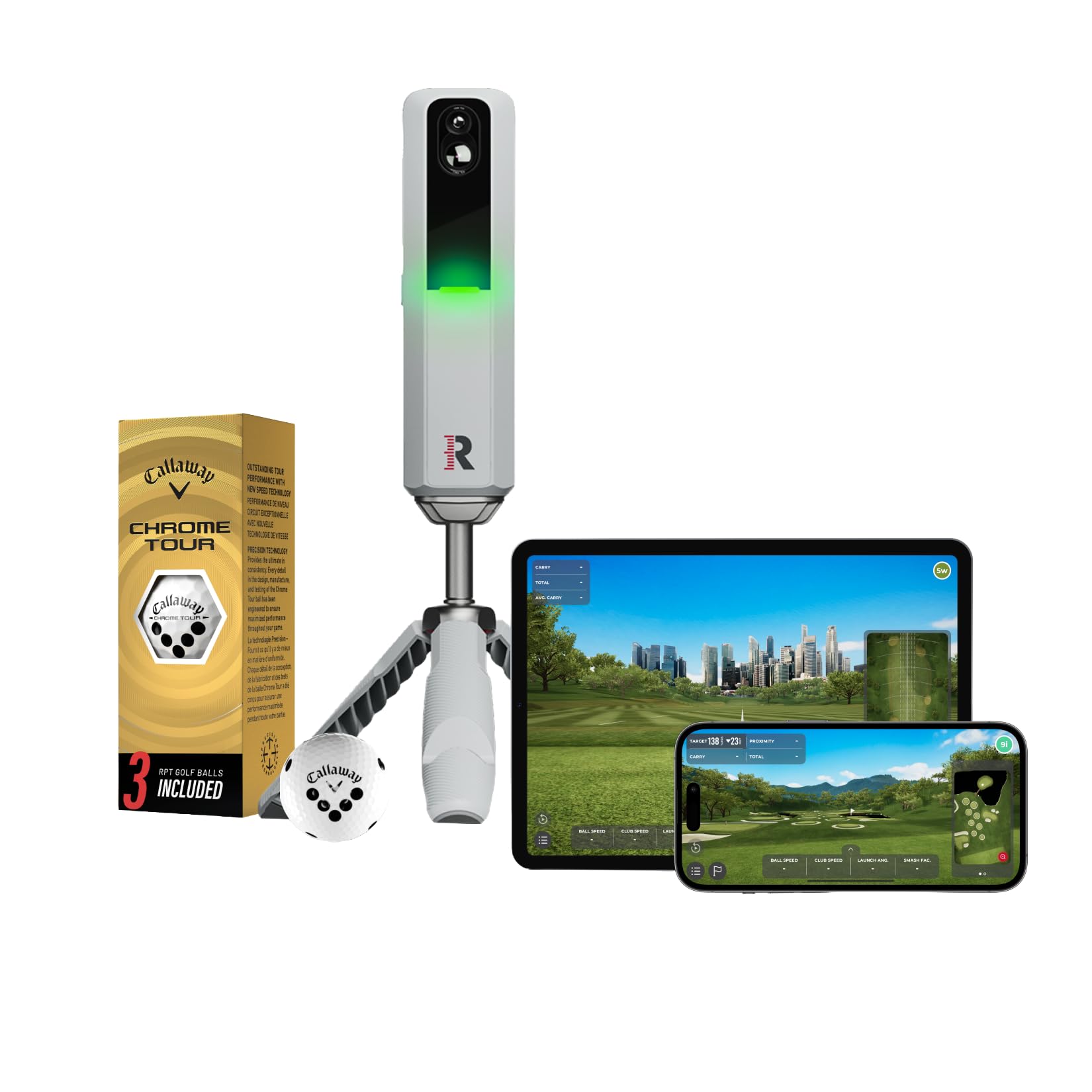 

Rapsodo MLM2PRO Golf Launch Monitor Swing Practice Device Ball Trajectory Distance Measurement Simulator Android iOS