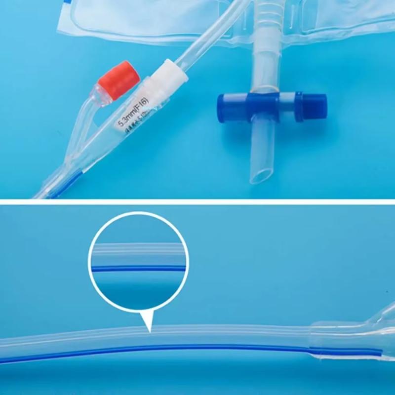 1 Pezzo 2 Vie 3 Vie Cateteri Urinari Monouso Medici in Silicone Catetere di Foley Tubo di Lavaggio Materiali di Consumo per Insegnamento