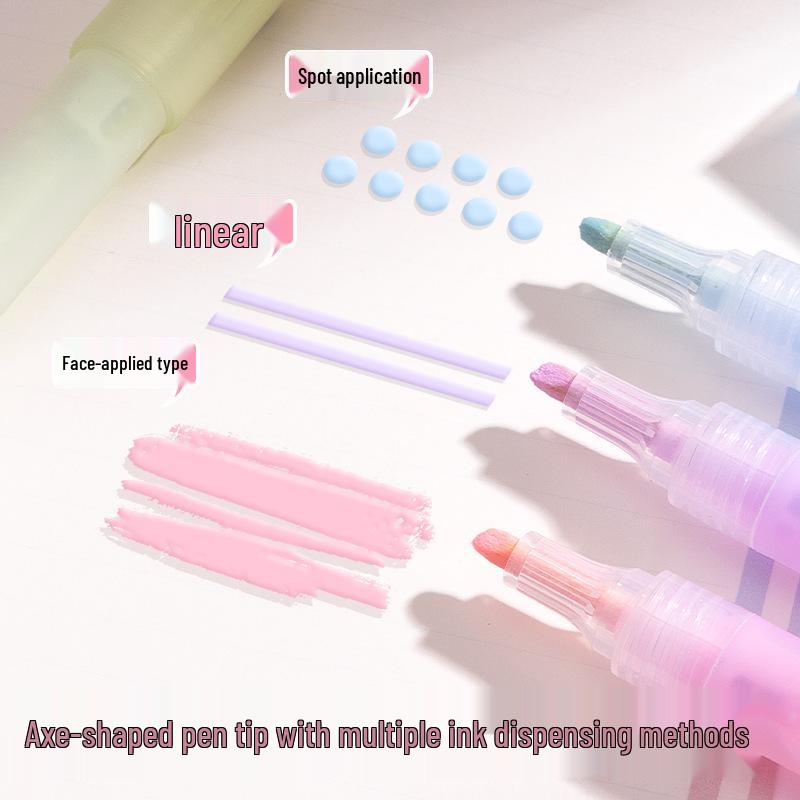 Gradient High Capacity Macaron Color Glue Pen for Students' Notes and Marking