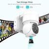 iCSee Solar-Powered PTZ Wireless Security Camera with Battery Monitor