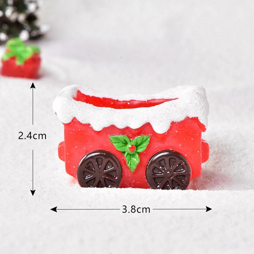 Christmas New Products Gifts Elk Snowman Santa Claus House Villa Creative Resin Micro Landscape Snow Cute Decoration Craft
