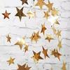 Wedding Star Garland - 4m Banner, Five-Pointed Star Ornaments, Ideal for Birthdays, Parties, and New Year Decorations