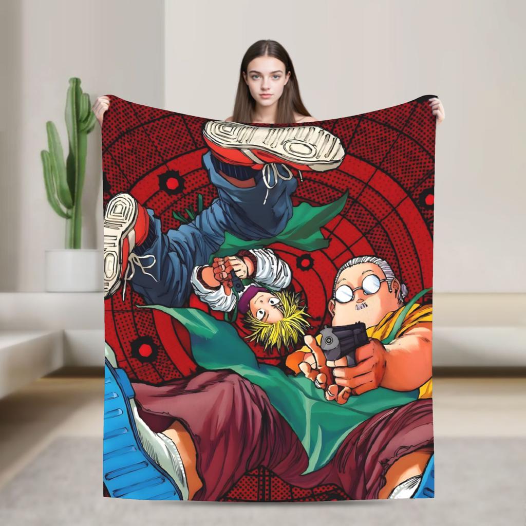 SAKAMOTO DAYS Flannel Blanket Warm Soft Bedding Throws for Bedroom Travel Office Fashion Bedspread Sofa Bed Cover