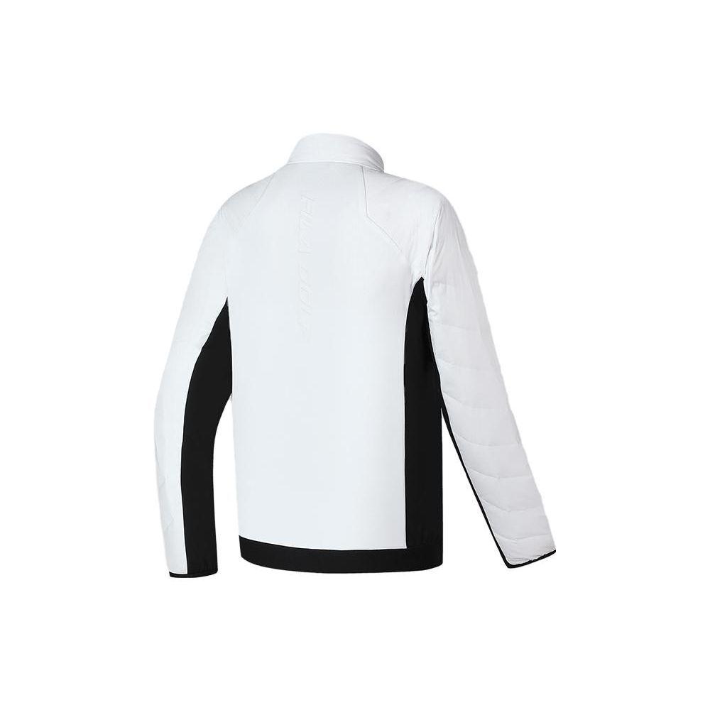 FILA Golf Series Color Block Stand Collar Elite Woven Down Jacket Men Jacket Jade-White A11M345704F-WT