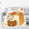 Cartoon Rilakkuma Anime Girls Blanket Super Soft Novelty Plush Throw Blanket For Home Decor Travel Flannel Bedspread Bed Cover