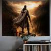 Knight Templar RETRO Tapestry Custom Living Bedroom Party Dormitory Interior Wall Bohemian Decoration Attached Clip
