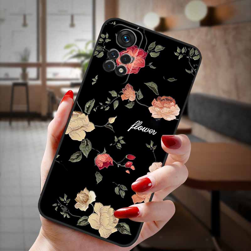 For POCO X4 Pro 5G Case 3D Emboss Flower Relief Phone Cases For POCOX4 Pro 5G 2022 Silicon Cover X 4 Pro X4Pro Funda Capa Para
