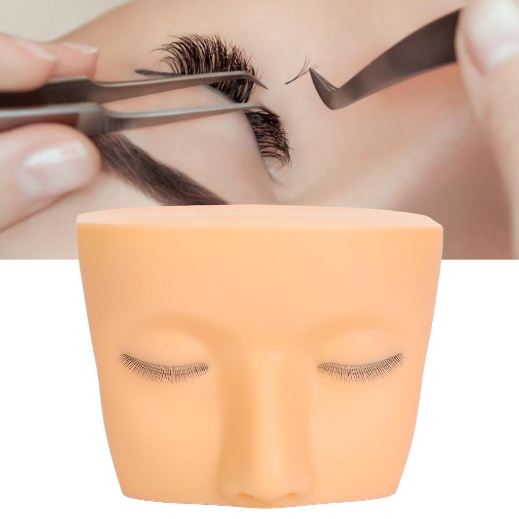 Lash Mannequin Head Elastic   3 Layer Lashes Eyelash Mannequin Head Practice for Beginner