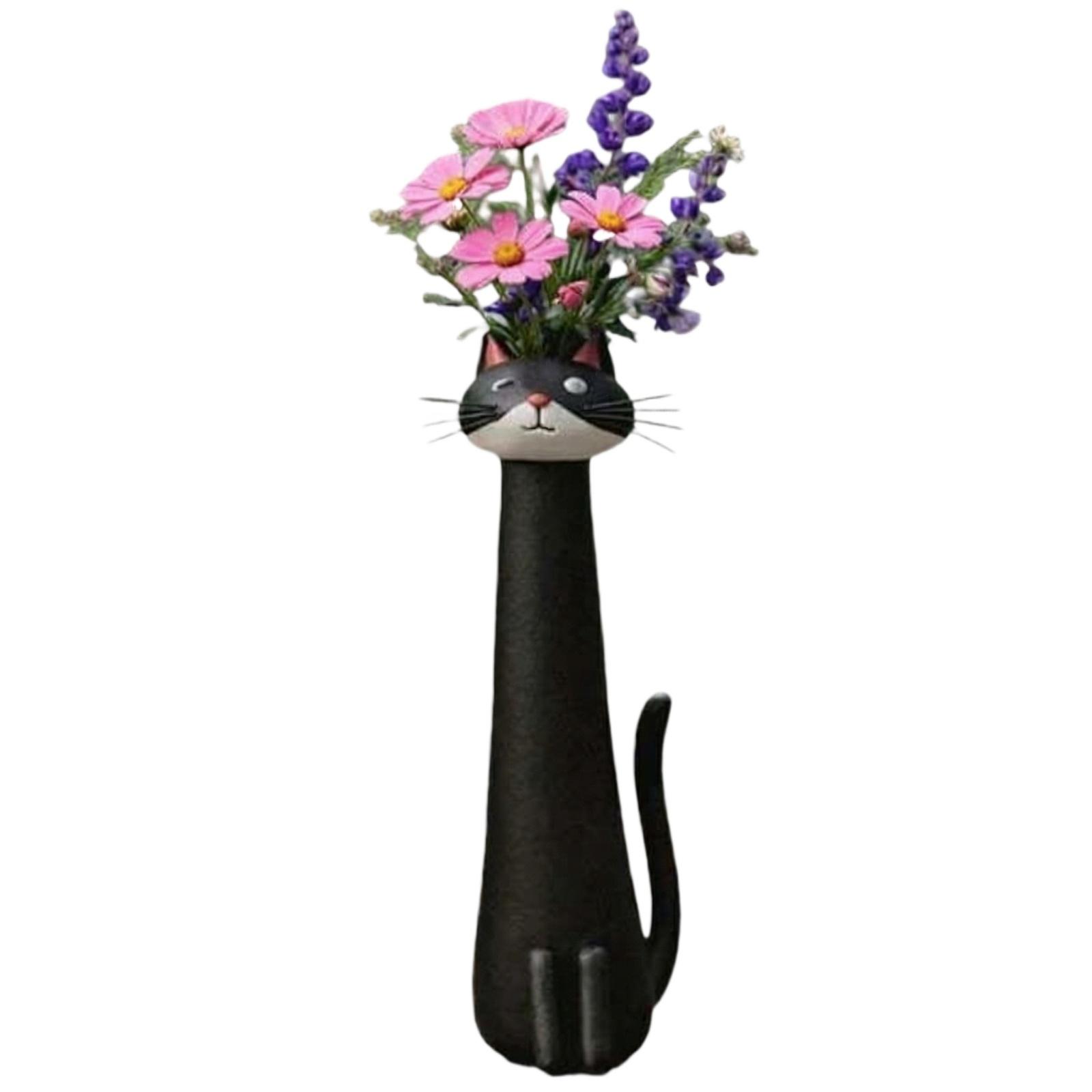 Handmade Quirky Vase, Dried Flower Decorative Vase чёрный