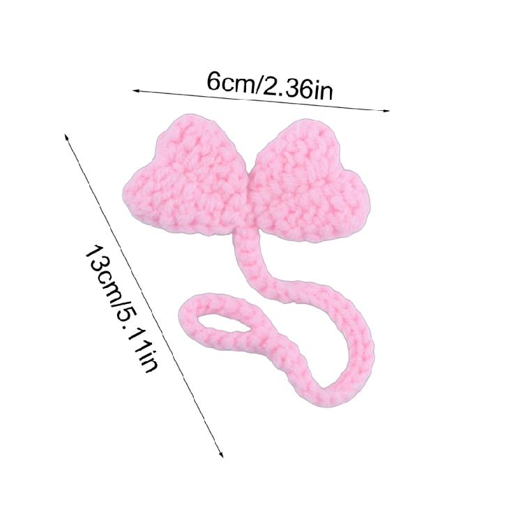 Creative Knitted Crochet Leaf Sprout Data Cable Straps Cute Headphone Accessory