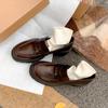 2025 New British Style Retro Leather Loafers Women's Thick Heel Thick Sole Round Head Small Leather Shoes Fashion Women's Shoes