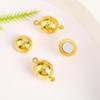 18K Gold Plated Colorfast Round Magnetic Ball Clasp for DIY Bracelet and Necklace Jewelry