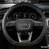 D Leather For 188a A1 A3 A4 A5 Car Steering Wheel Cover 38cm A6 A7 A8 Q2 Q3 Q5 Q7 Q8 S4 S3 S5 S6 S8 RS6 RS4 Auto Accessoriesa188