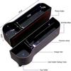 Car Seat Gap Filler Organizer, 2 Pack Multifunctional Car Seat Organizer, Auto Console Side Storage Box with Cup Holders 2 Seat Hooks for Drink, Car