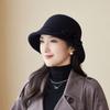 Autumn and Winter Fashion Versatile Hat Women's British Retro Woolen Bucket Hat Simple Basin Hat